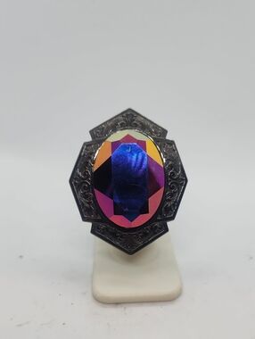 GASOLINE GLAMOUR FORTUNE TELLER 2 RING GOLD AB OVAL 🔮 🔮